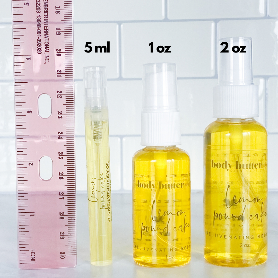 Rejuvenating Body Oil Lemon Pound Cake Body Butter Bakery